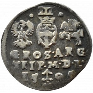 Zygmunt III Waza, trojak 1595, Wilno, CHALECKI i PRUS