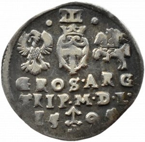 Sigismund III Vasa, trojak 1595, Vilnius, CHALECKI and PRUS