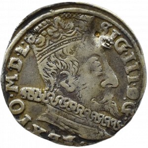 Sigismund III Vasa, trojak 1597, Vilnius, CHALECKI - HEAD OF THE WOOL