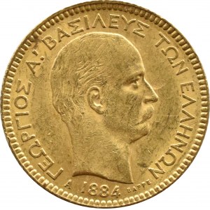 Grecja, Jerzy I, 20 drachm 1884, Paryż