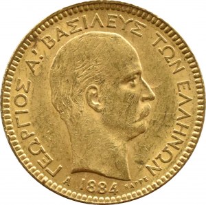 Grecja, Jerzy I, 20 drachm 1884, Paryż