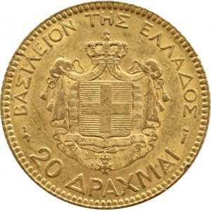 Grecja, Jerzy I, 20 drachm 1884, Paryż