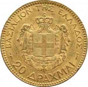 Grecja, Jerzy I, 20 drachm 1884, Paryż