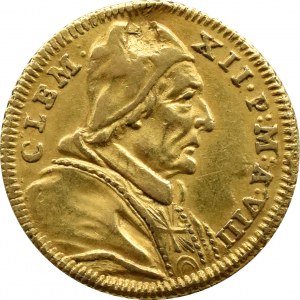 Państwo Kościelne, Klemens XII, scudo d`Oro 1738 (VIII), Rzym, RZADKIE