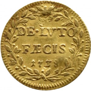 Państwo Kościelne, Klemens XII, scudo d`Oro 1738 (VIII), Rzym, RZADKIE
