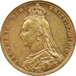 Wielka Brytania/Australia, Wiktoria, suweren 1887 M, Melbourne