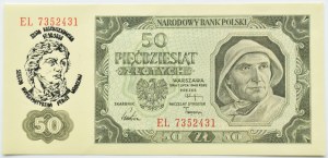RP, 50 zloty 1948, EL series, overprinted, UNC