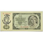 RP, 50 złotych 1948, seria EL, z nadrukiem, UNC