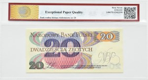 People's Republic of Poland, R. Traugutt, 20 gold 1982, AD series, PCG 67 EPQ