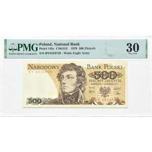 PRL, T. Kościuszko, 500 złotych 1979, seria BY, Warszawa, PMG 30