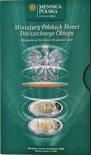 Third Republic, Miniatures of Polish Coins of General Circulation 2008, UNC
