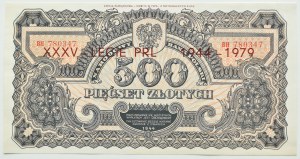 People's Republic of Poland, Lublin series, 500 gold 1944, reprint from 1974