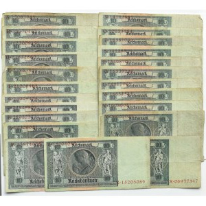 Niemcy, Republika Weimarska, lot 10 marek 1929, Berlin, 23 różnych serii A-Z