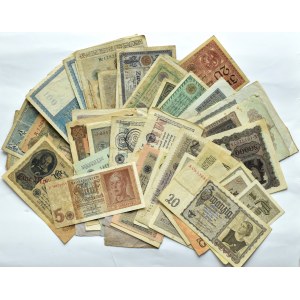Niemcy, okres międzywojenny (1918-1939), lot różnych banknotów (1)