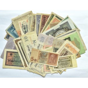 Niemcy, okres międzywojenny (1918-1939), lot różnych banknotów (2)