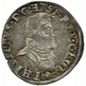 Niderlandy Hiszpańskie (Holland), Filip II, 1/10 Filipsdaalder (1/10 Ecu) bez daty, Dordrecht