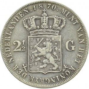 Niderlandy, Wilhelm III, 2 1/2 guldena 1870, Utrecht