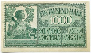 OST, Kaunas, 1000 marks 1918 OST, series A, numbering in six digits