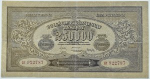 II RP, 250000 marks 1923, series AY, numbering wide