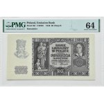 Generalna Gubernia, 20 złotych 1940, bez serii i numeracji, PMG 64