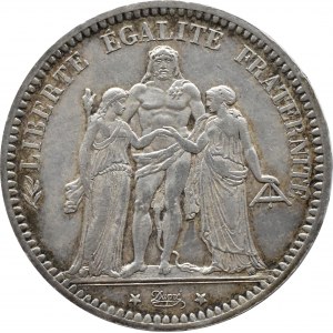 Francja, Republika, 5 franków 1873 A, Paryż, ŁADNE