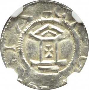 Germany, Mainz, Otto II or III (973-1002), denarius, NGC MS62