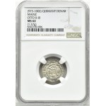 Niemcy, Moguncja, Otto II lub III (973-1002), denar, NGC MS62