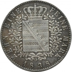 Niemcy, Saksonia, Fryderyk August II, talar 1838 G, Drezno