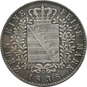 Germany, Saxony, Frederick August II, 1838 G thaler, Dresden