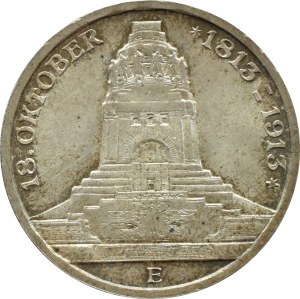 Germany, Saxony, Battle of Leipzig 1813-1913, 3 marks 1913, Dresden