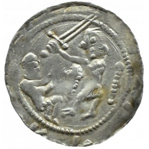 Władysław II Wygnaniec (1138-1146), denar - Orzeł i Zając, TRZY KULE i BERŁO, Kraków