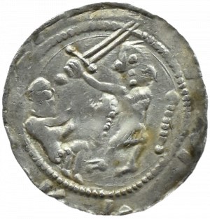 Wladyslaw II Wygnaniec (1138-1146), denarius - Eagle and Hare, THREE Balls and a BERL, Krakow