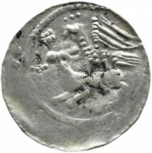 Władysław II Wygnaniec (1138-1146), denarius - Eagle and Hare, CROSS, FLOWER AND BULLS, Cracow, Poland.