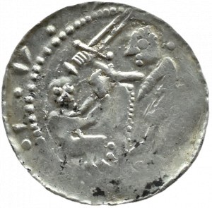 Władysław II Wygnaniec (1138-1146), denarius - Eagle and Hare, CROSS, FLOWER AND BULLS, Cracow, Poland.