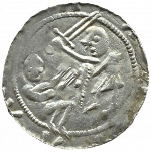 Wladyslaw II Wygnaniec (1138-1146), denarius - Eagle and Hare, STAR & OTHER SKRZYDŁA, Cracow, Poland.