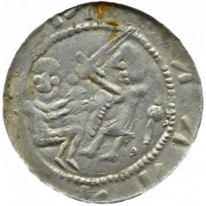 Władysław II Wygnaniec (1138-1146), denar - Orzeł i Zając, TRZY GWIAZDY i BERŁO, Kraków