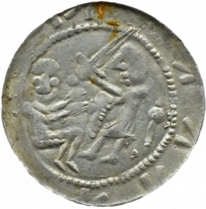 Ladislaus II the Exile (1138-1146), denarius - Eagle and Hare, THREE STARS and a BERLON, Krakow