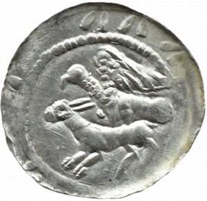 Władysław II Wygnaniec (1138-1146), denarius - Eagle and Hare, KULKA, Kraków