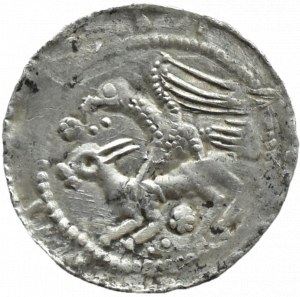 Władysław II Wygnaniec (1138-1146), denarius - Eagle and Hare, KWIATKI I KULKI, Kraków