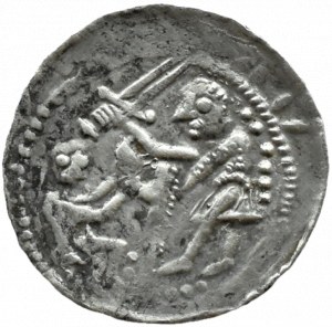 Władysław II Wygnaniec (1138-1146), denarius - Eagle and Hare, KWIATKI I KULKI, Kraków