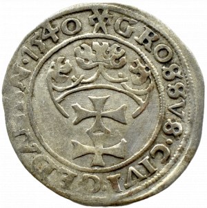 Sigismund I the Old, city penny 1540 PRV, Gdansk, RARE