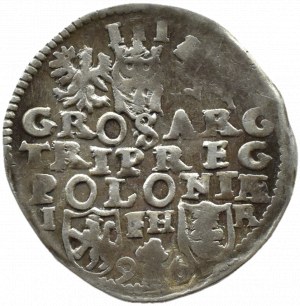 Sigismund III Vasa, trojak 1596, Poznań, RURAL CRIME - NOT NOTED at IGER's