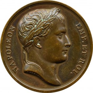 France, Napoleon I Bonaparte, 1805 medal commemorating the victory at Austerlitz, sig. F. Andrieu