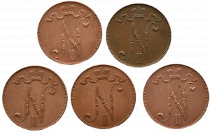 Finland/Russia, Nicholas II, flight 5 penniä 1914-1917, Helsinki