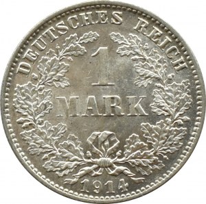 Germany, Empire, 1 mark 1914 E, Muldenhütten, UNC