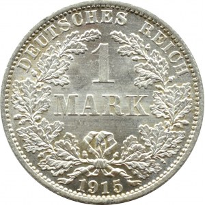 Niemcy, Cesarstwo, 1 marka 1915 A, Berlin, UNC