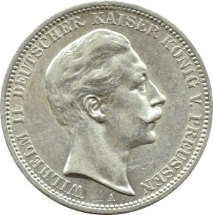Niemcy, Prusy, Wilhelm II, 3 marki 1909 A, Berlin