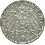 Niemcy, Prusy, Wilhelm II, 3 marki 1911 A, Berlin