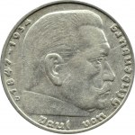 Niemcy, III Rzesza, Hindenburg, 2 marki 1936 D, Monachium, bardzo rzadkie