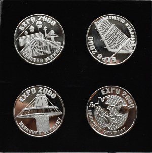 Germany, EXPO 2000, flight of 4 medals in case